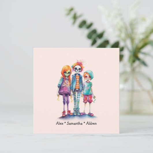 Schattig Pastel Zombie Trio - Schattige Halloween (Staand voorkant)