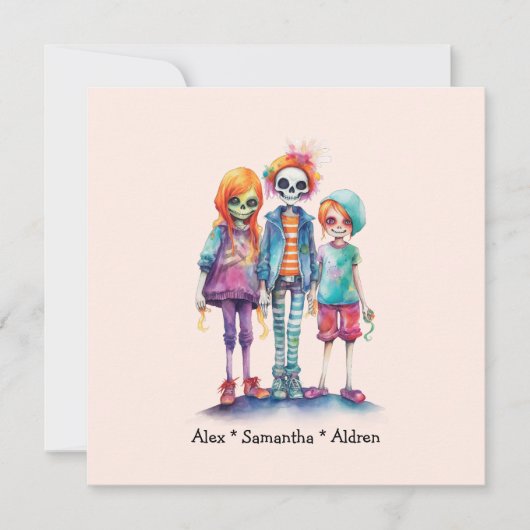 Schattig Pastel Zombie Trio - Schattige Halloween (Voorkant)
