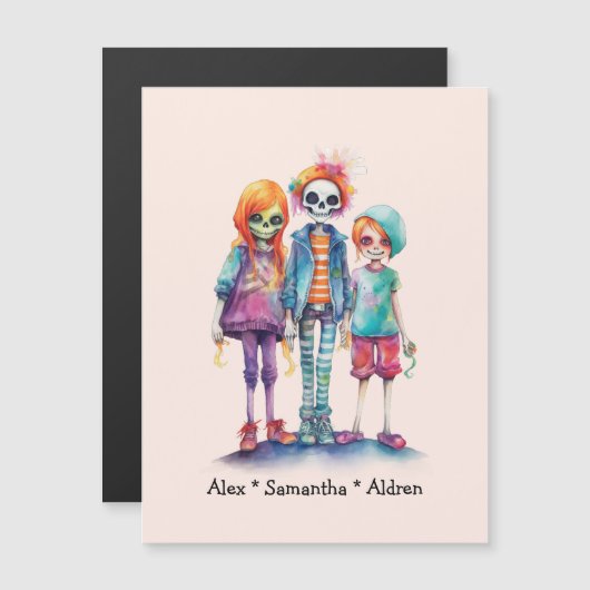 Schattig Pastel Zombie Trio - Schattige Halloween (Voorkant / Achterkant)