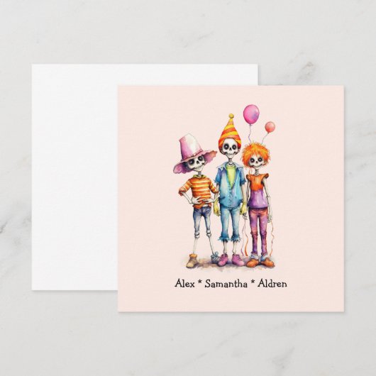 Schattig Pastel Zombie Trio - Schattige Halloween  (Voorkant / Achterkant)