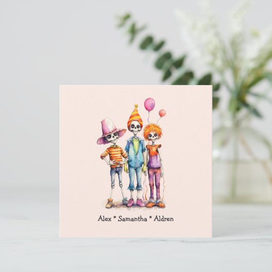 Schattig Pastel Zombie Trio - Schattige Halloween  (Staand voorkant)