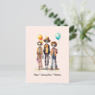 Schattig Pastel Zombie Trio - Schattige Halloween Briefkaart