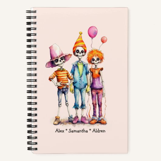 Schattig Pastel Zombie Trio - Schattige Halloween  Notitieboek (Voorkant)