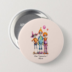 Schattig Pastel Zombie Trio - Schattige Halloween Ronde Button 7,6 Cm