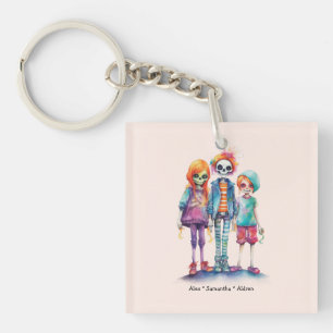 Schattig Pastel Zombie Trio - Schattige Halloween Sleutelhanger