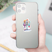 Schattig Pastel Zombie Trio - Schattige Halloween Sticker (Telefoon)