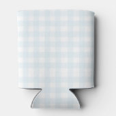 Schattig Pastelblauw Gingham Blikjeskoeler (Achterkant)