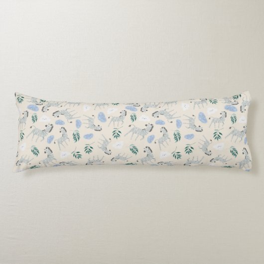 Schattig pastelsafari zebra patroon crèche roze lichaamskussen (Voorkant)