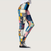 Schattig patchwork ontwerp, speels patroon leggings (Rechts)