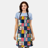 Schattig patchwork ontwerp, speels patroon schort (Gedragen)