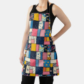 Schattig patchwork ontwerp, speels patroon schort (Insitu)