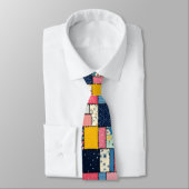 Schattig patchwork ontwerp, speels patroon stropdas (Gebonden)