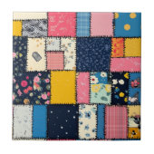 Schattig patchwork ontwerp, speels patroon tegeltje (Voorkant)