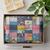 Schattig patchwork ontwerp, speels patroon tissuepapier (Geschenk)