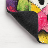 Schattig Patchwork Spook Kleurrijke Spatverf Kunst Muismat (Hoek)