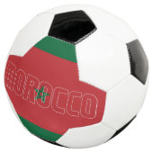 Schattig patriotticum Marokko-vlag Voetbal (Drie kwart)