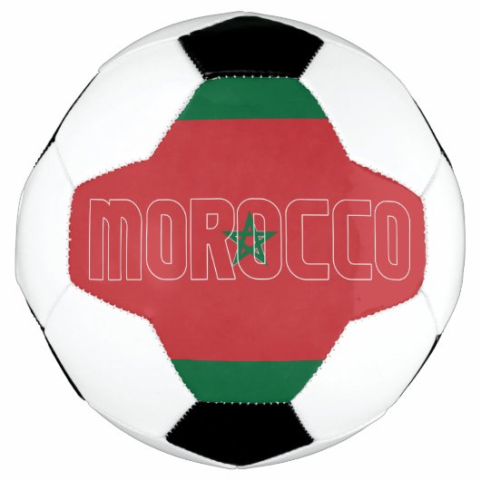 Schattig patriotticum Marokko-vlag Voetbal (Voorkant)