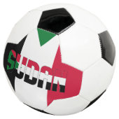 Schattig patriotticum voor de Soedanese vlag Voetbal (Drie kwart)