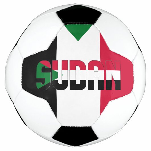 Schattig patriotticum voor de Soedanese vlag Voetbal (Voorkant)