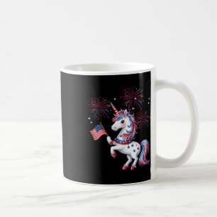 Schattig Patriottisch Americorn Eenhoorn Vuurwerk Koffiemok