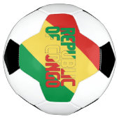 Schattig patriottisch gebied Congo-Vlag Voetbal (Gedraaid)