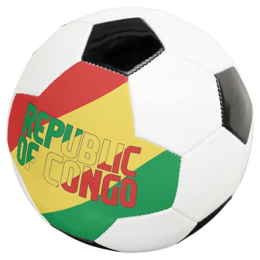 Schattig patriottisch gebied Congo-Vlag Voetbal (Drie kwart)