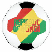 Schattig patriottisch gebied Congo-Vlag Voetbal (Voorkant)