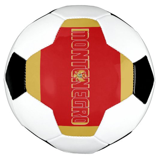 Schattig patriottisch Montenegro-vlag Voetbal (Gedraaid)