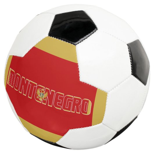 Schattig patriottisch Montenegro-vlag Voetbal (Drie kwart)