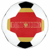 Schattig patriottisch Montenegro-vlag Voetbal (Voorkant)