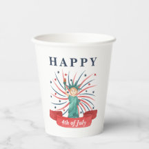Schattig patriottisch rood wit en blauw 4 juli 