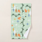 Schattig patroon geometrische starburen fel groen bad handdoek (Handdoek)