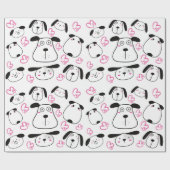 Schattig patroon met hondenthema cadeaupapier (Vlak)