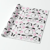 Schattig patroon met hondenthema cadeaupapier (Uitgerold)