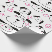 Schattig patroon met hondenthema cadeaupapier (Hoek)