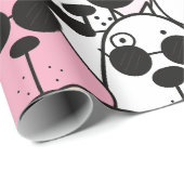 Schattig patroon met hondenthema cadeaupapier (Rol Hoek)