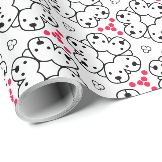 Schattig patroon met hondenthema cadeaupapier (Rol Hoek)