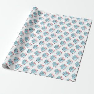 Schattig patroon Vakantie watercolor patroon Cadeaupapier