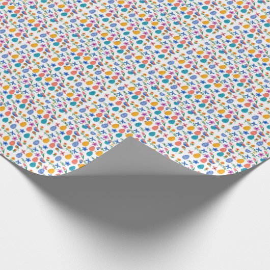 schattig patroon van de voorjaarbloem van de esust cadeaupapier (Hoek)