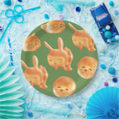 Schattig patroon van gebroken brood papieren bordje (Feest)