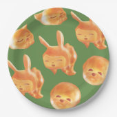 Schattig patroon van gebroken brood papieren bordje (Voorkant)