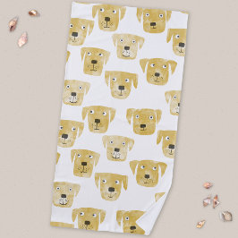Schattig patroon van gouden Labrador Retriever hon Strandlaken