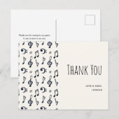 Schattig patroon van muzieknoten Bedankt Briefkaart (Voorkant / Achterkant)
