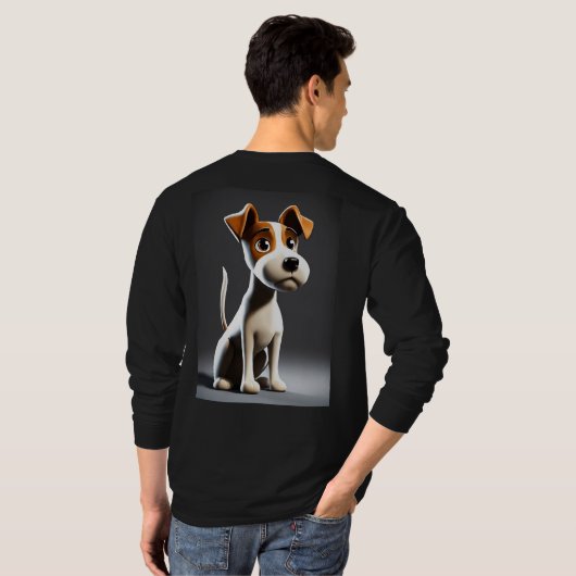 "Schattig Paws: Sweet Puppy Design T-shirt" T-shirt (Achterkant volledig)