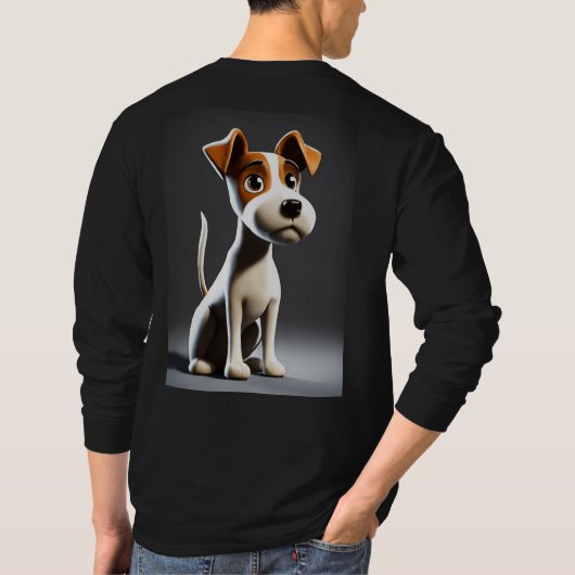 "Schattig Paws: Sweet Puppy Design T-shirt" T-shirt (Achterkant)