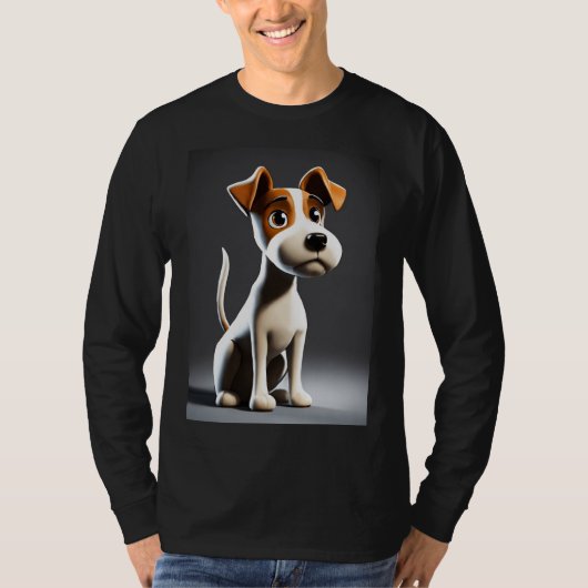 "Schattig Paws: Sweet Puppy Design T-shirt" T-shirt (Voorkant)