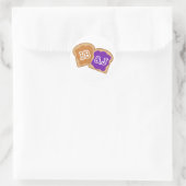 Schattig PB&J Ronde Sticker (Tas)