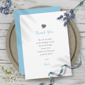 Schattig Pebble Heart Baby shower Dank u Gedicht Bedankkaart