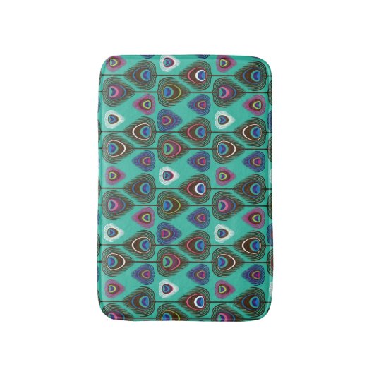 schattig pekelvederpatroon badmat (Voorkant Verticaal)