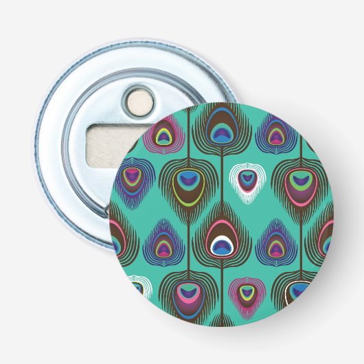 schattig pekelvederpatroon button flesopener (Voorkant)